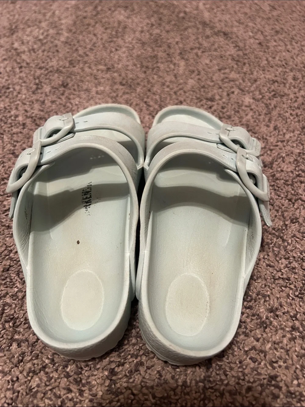 Birkenstock Kids Two-Strap Slide Sandals - Mint Green